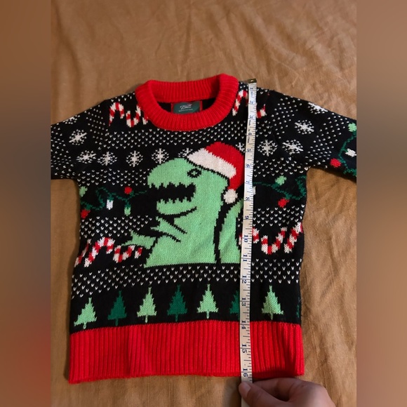 T-Rex Santa Ugly Christmas Sweater (Toddler) - Picture 4 of 4